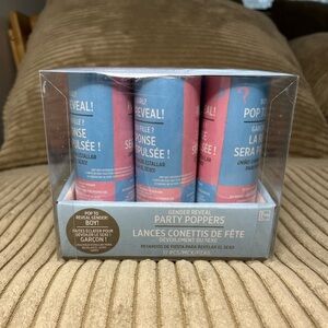 Gender Reveal Party Confetti Poppers - It's a Boy! 12 Blue Poppers NIB